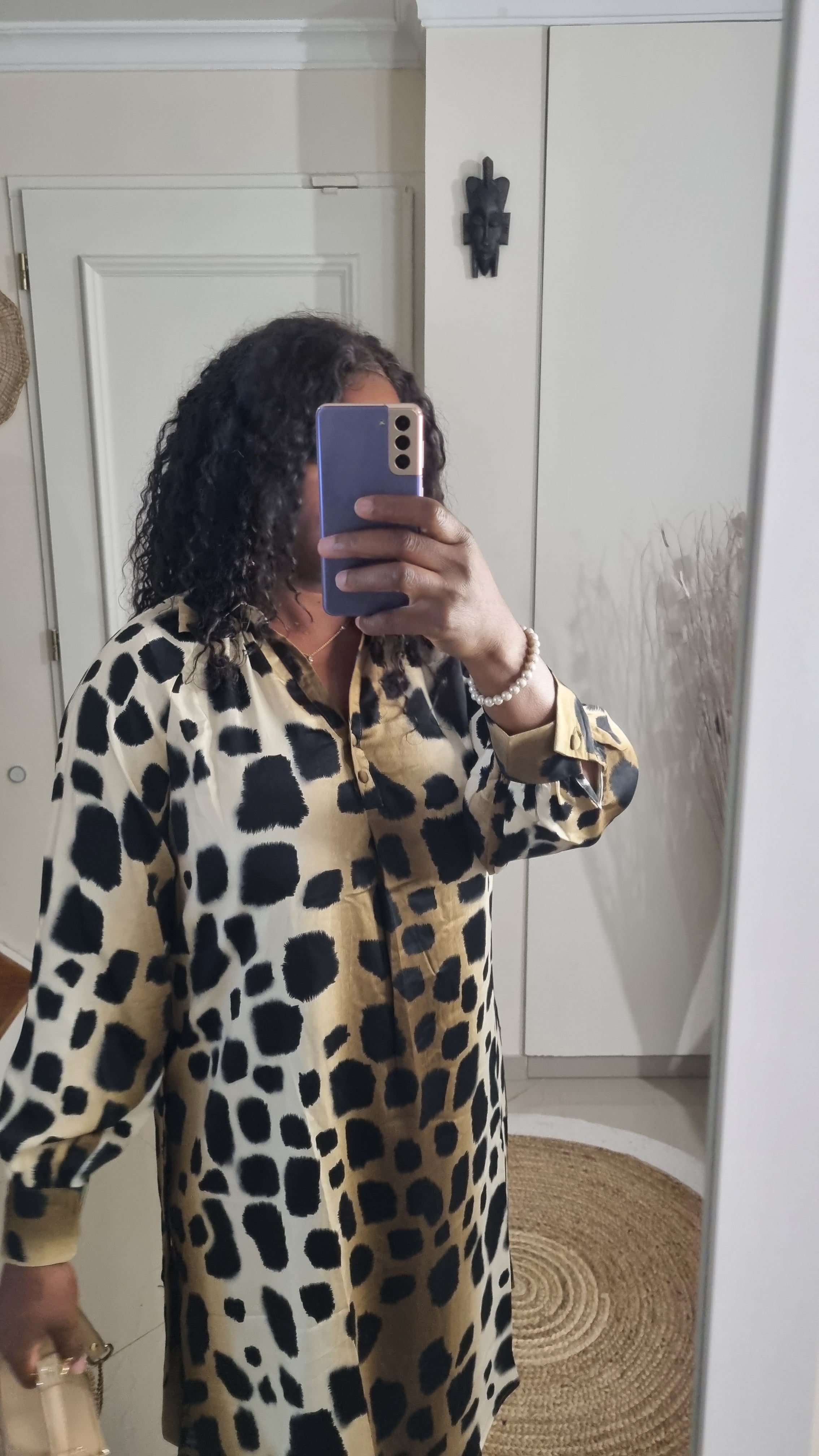 leopard shirt dress