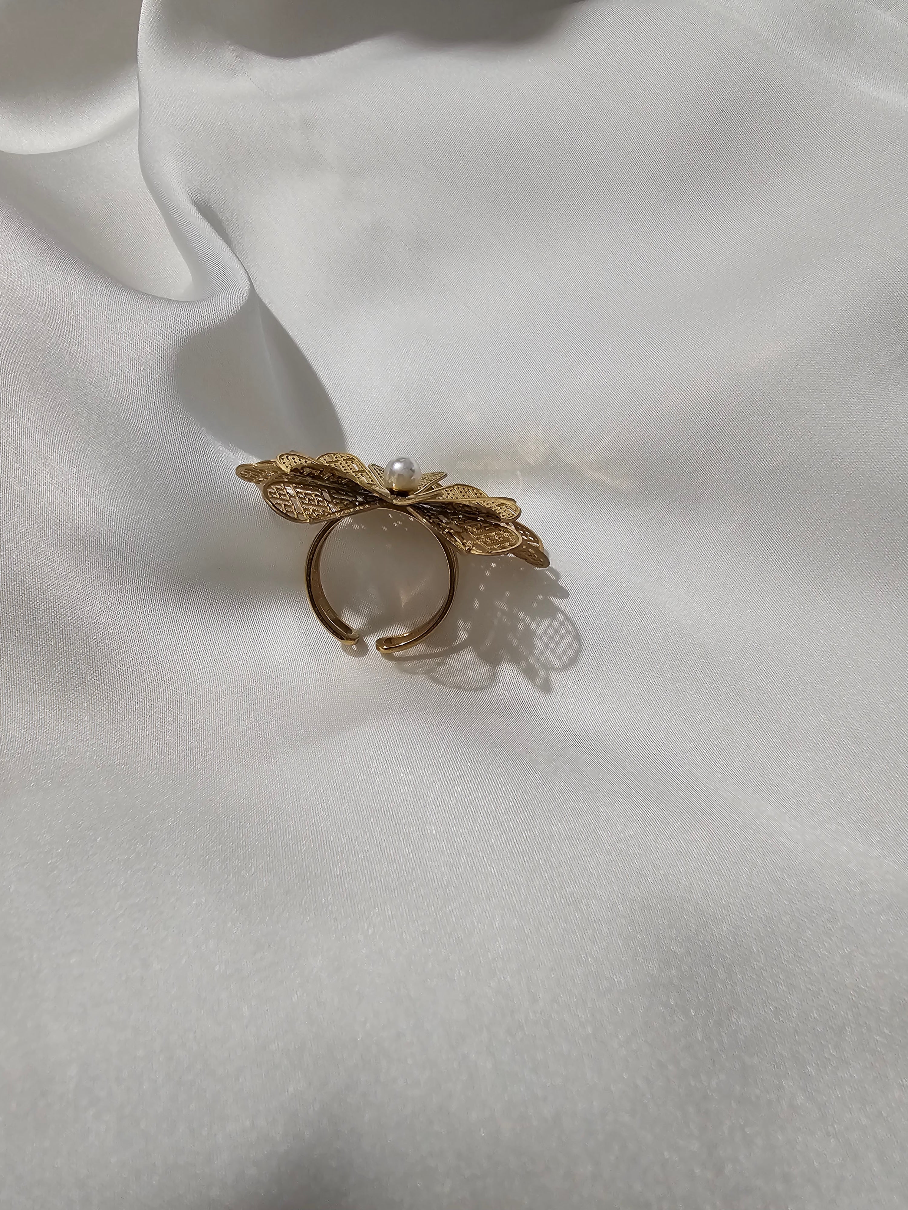 Bague ajustable cœur