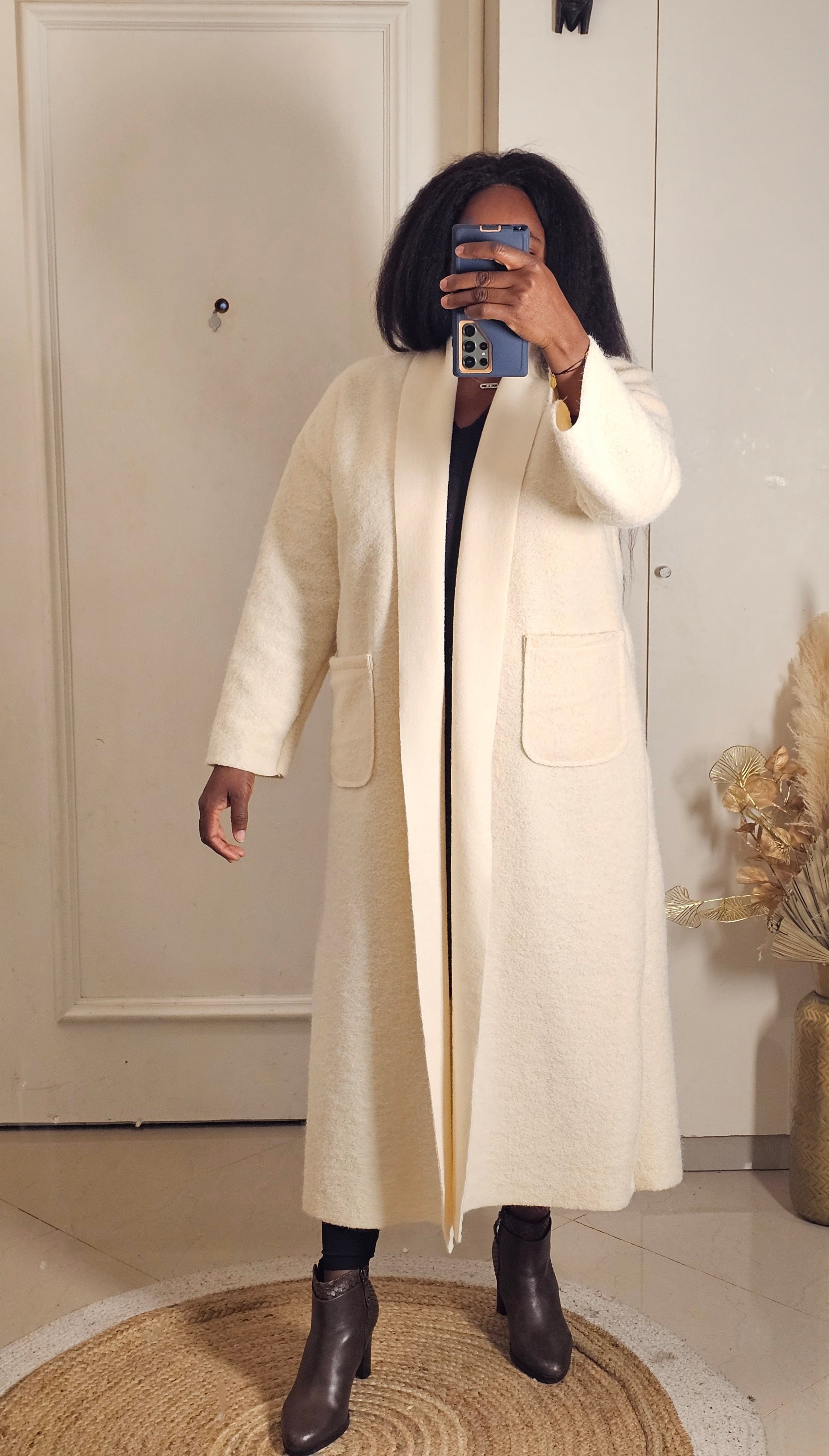 Manteau Alice blanc cassé T.U convient du taille 38 à 46