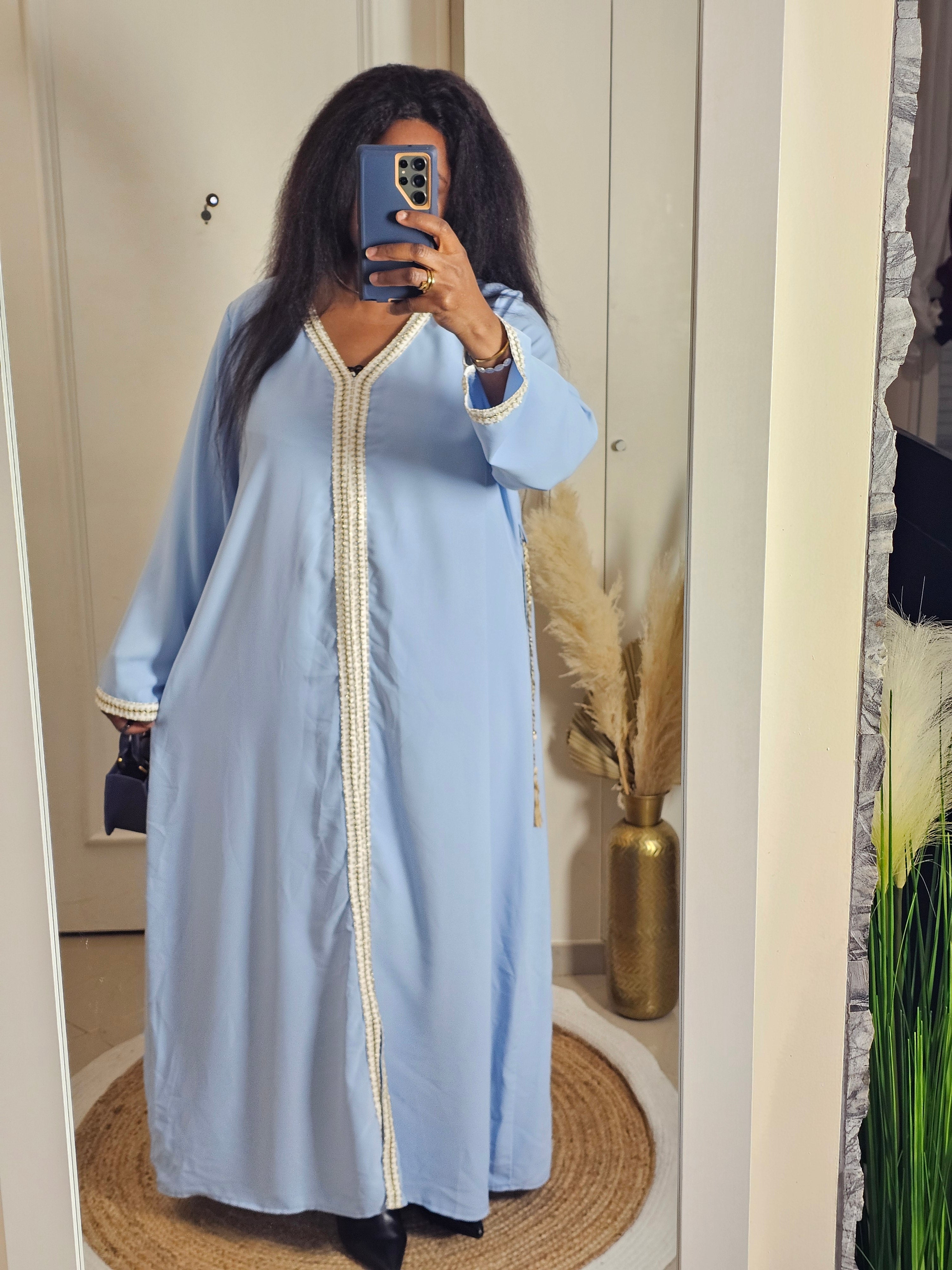 Abaya bleu ciel