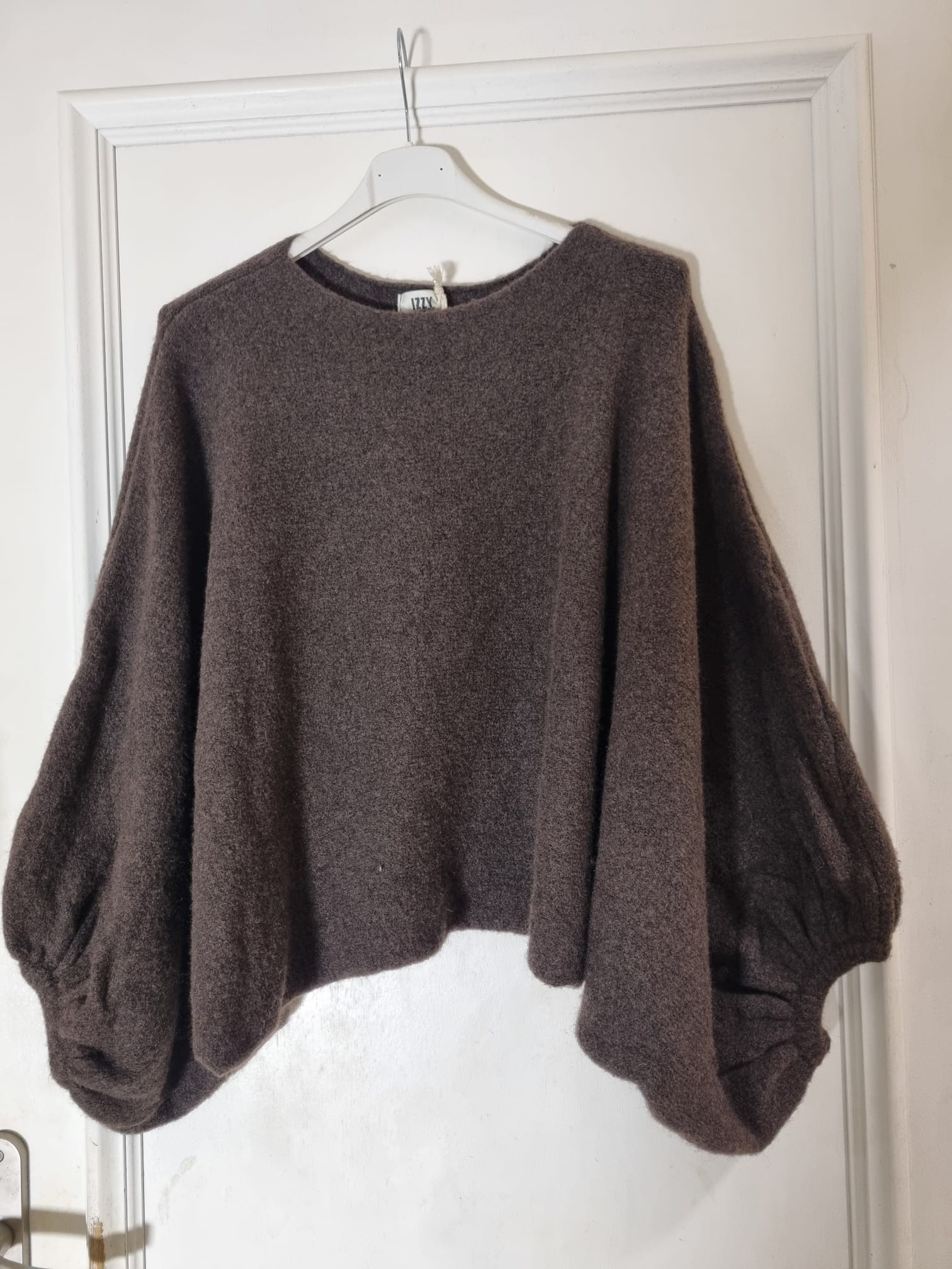 Pull col rond manches bouffante