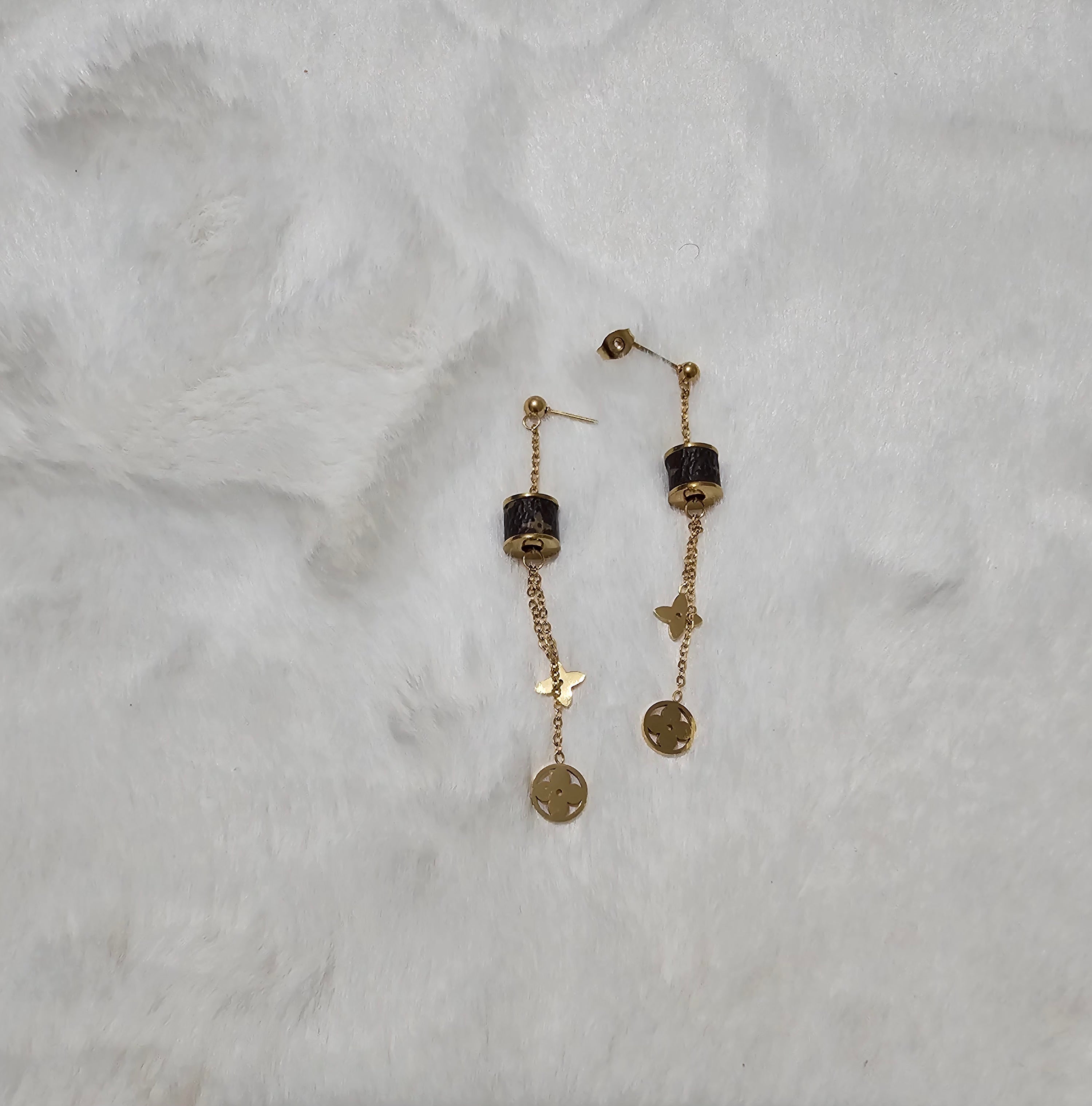 Boucles d'oreilles marron