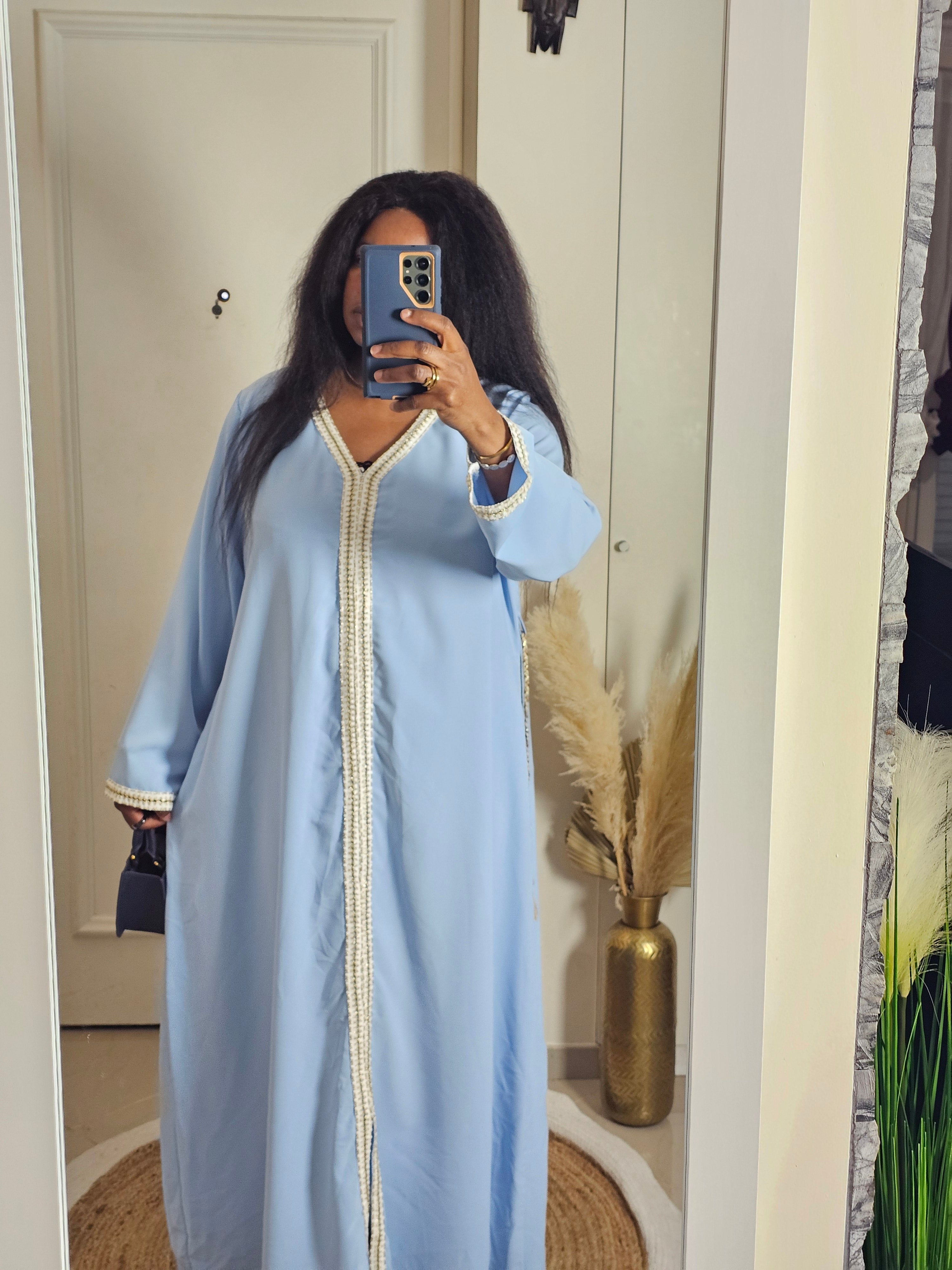 Abaya bleu ciel