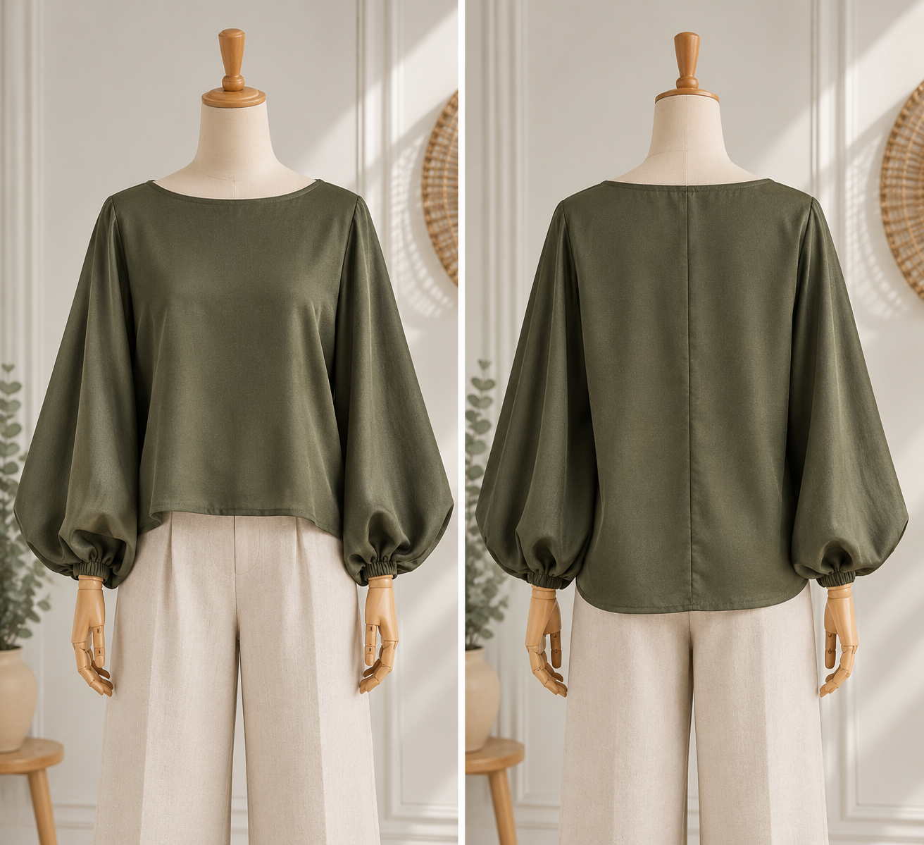 Blouse manche bouffante