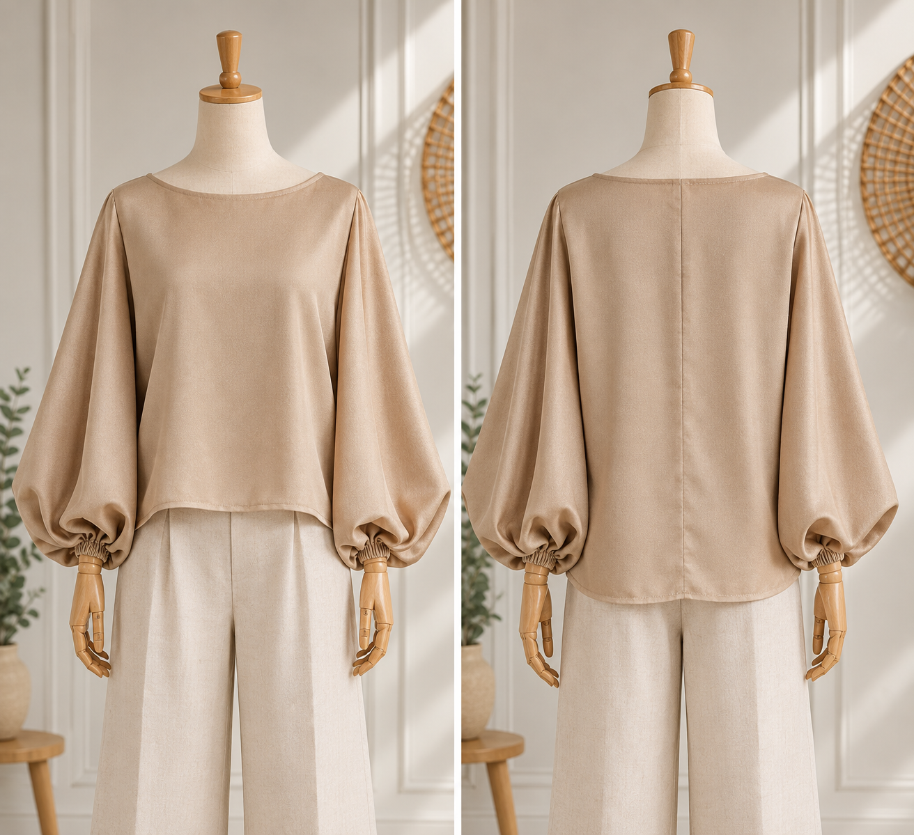 Blouse manche bouffante
