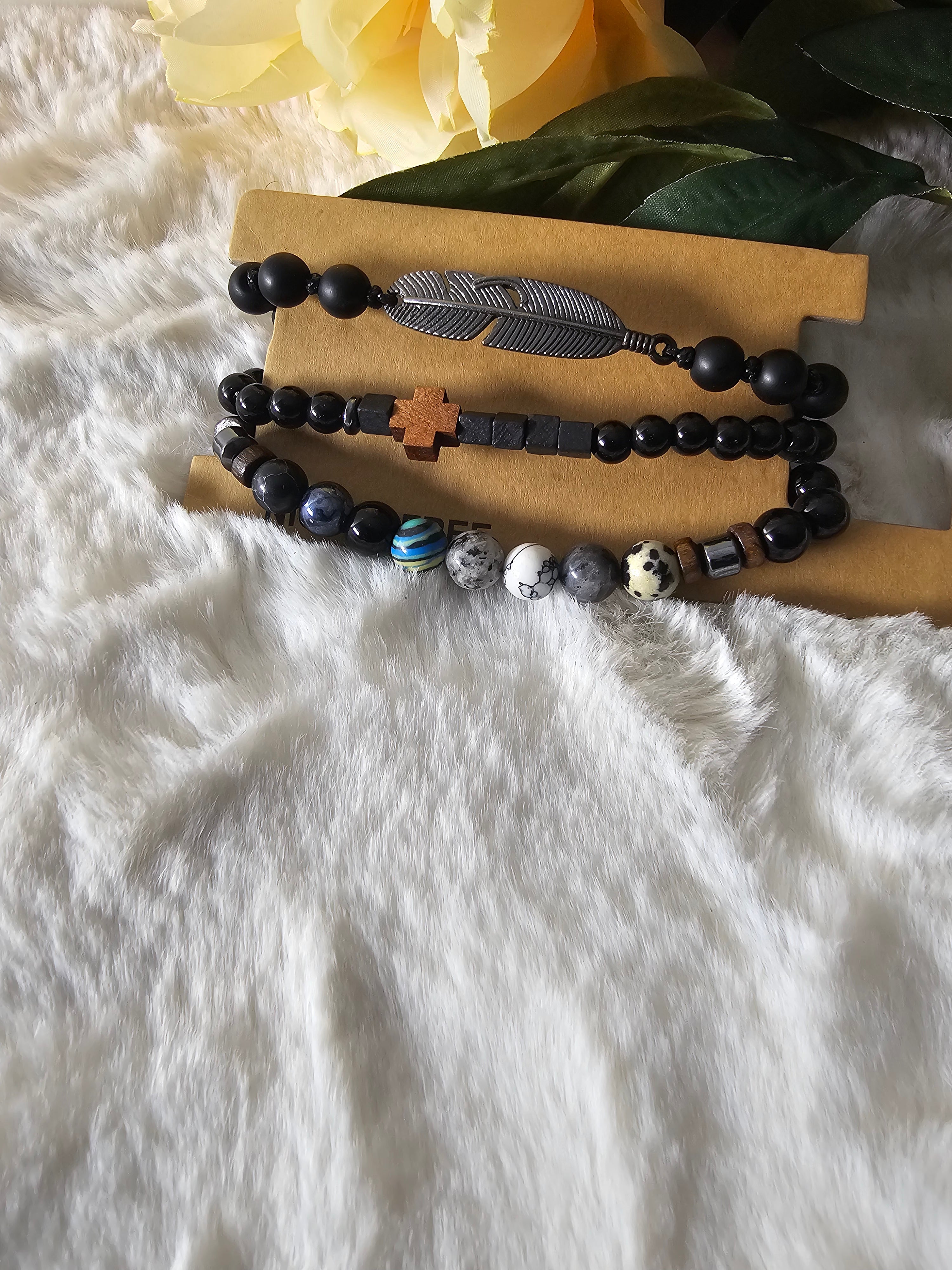 Bracelet homme en perles