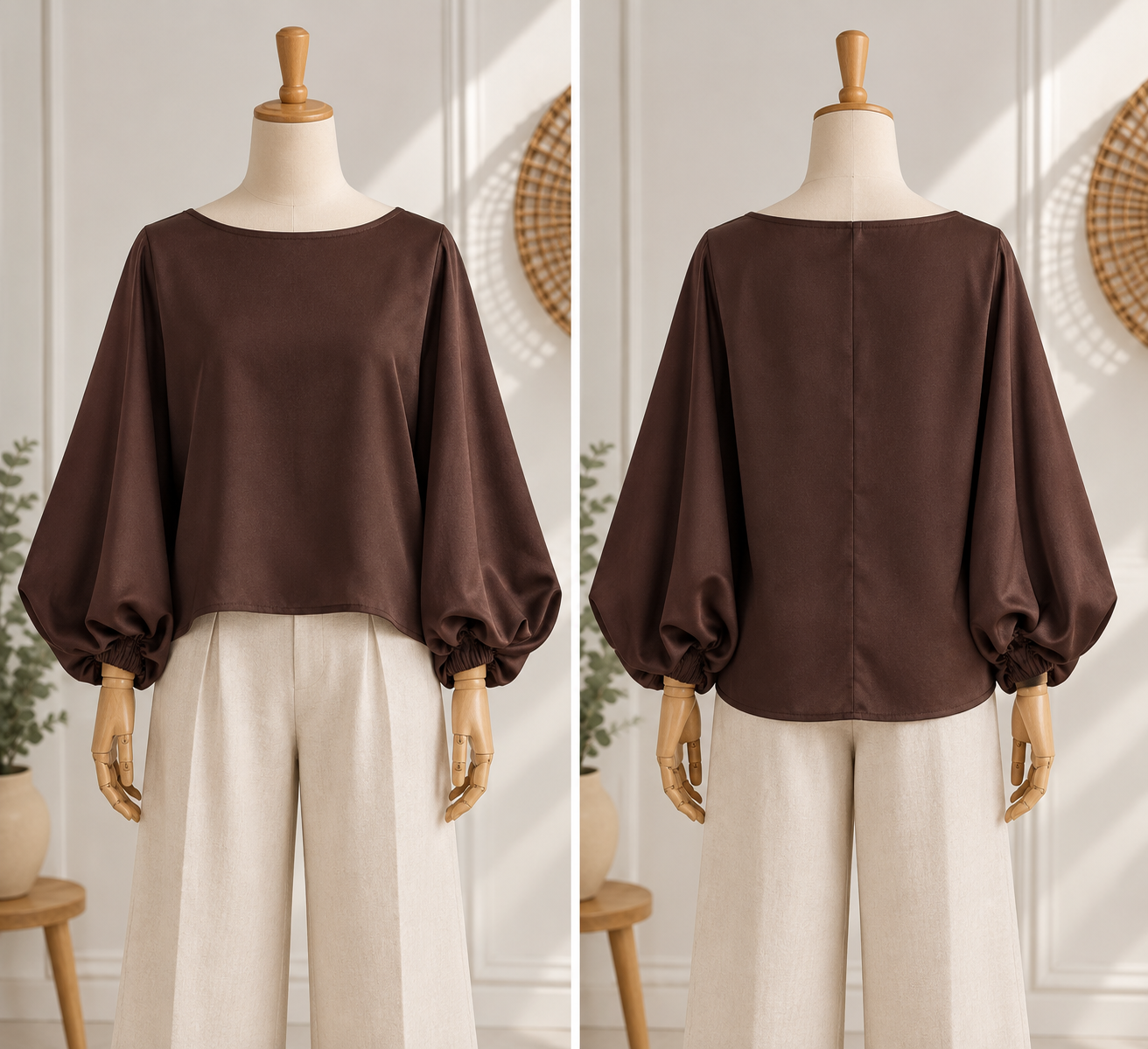 Blouse manche bouffante
