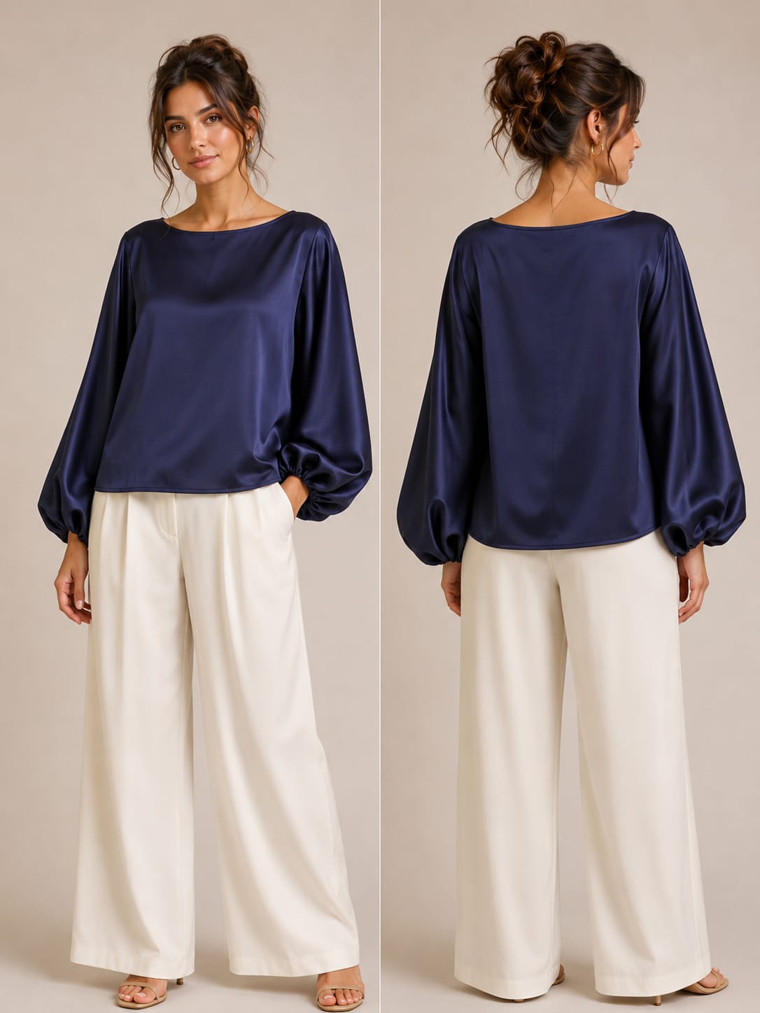 Blouse manche bouffante