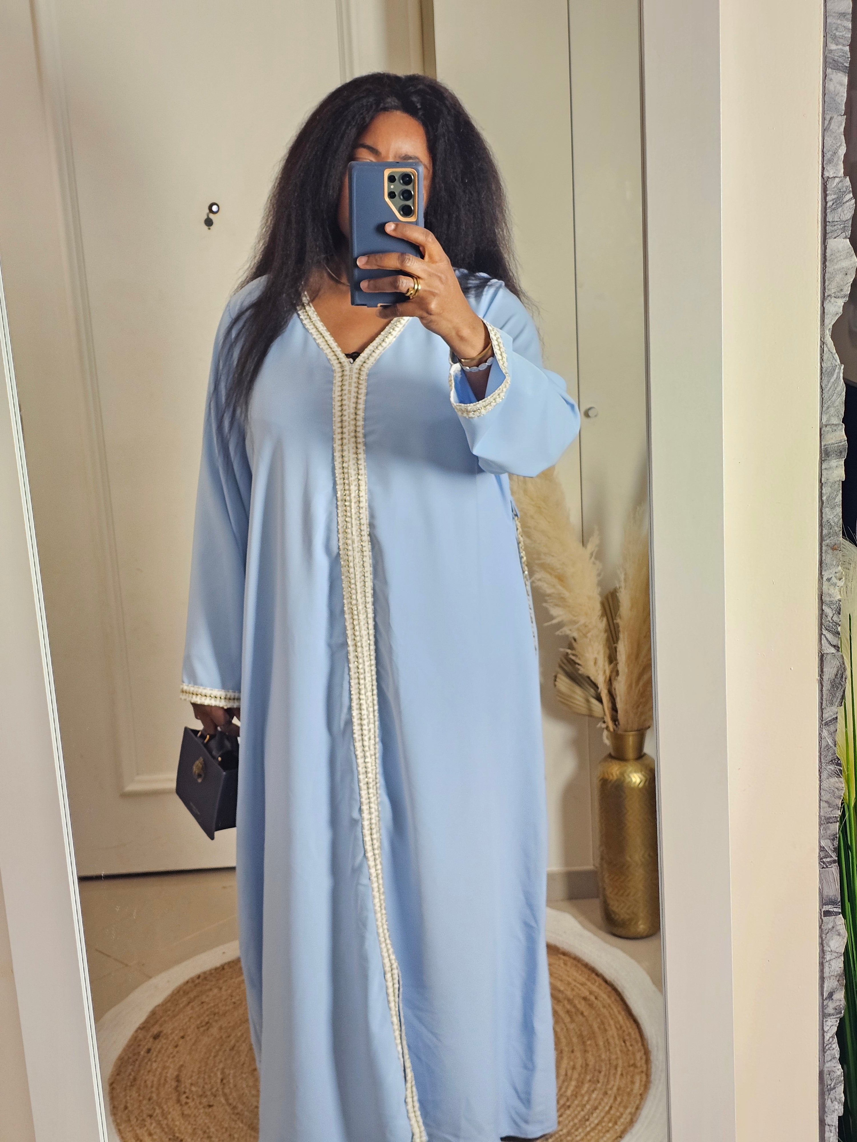 Abaya bleu ciel