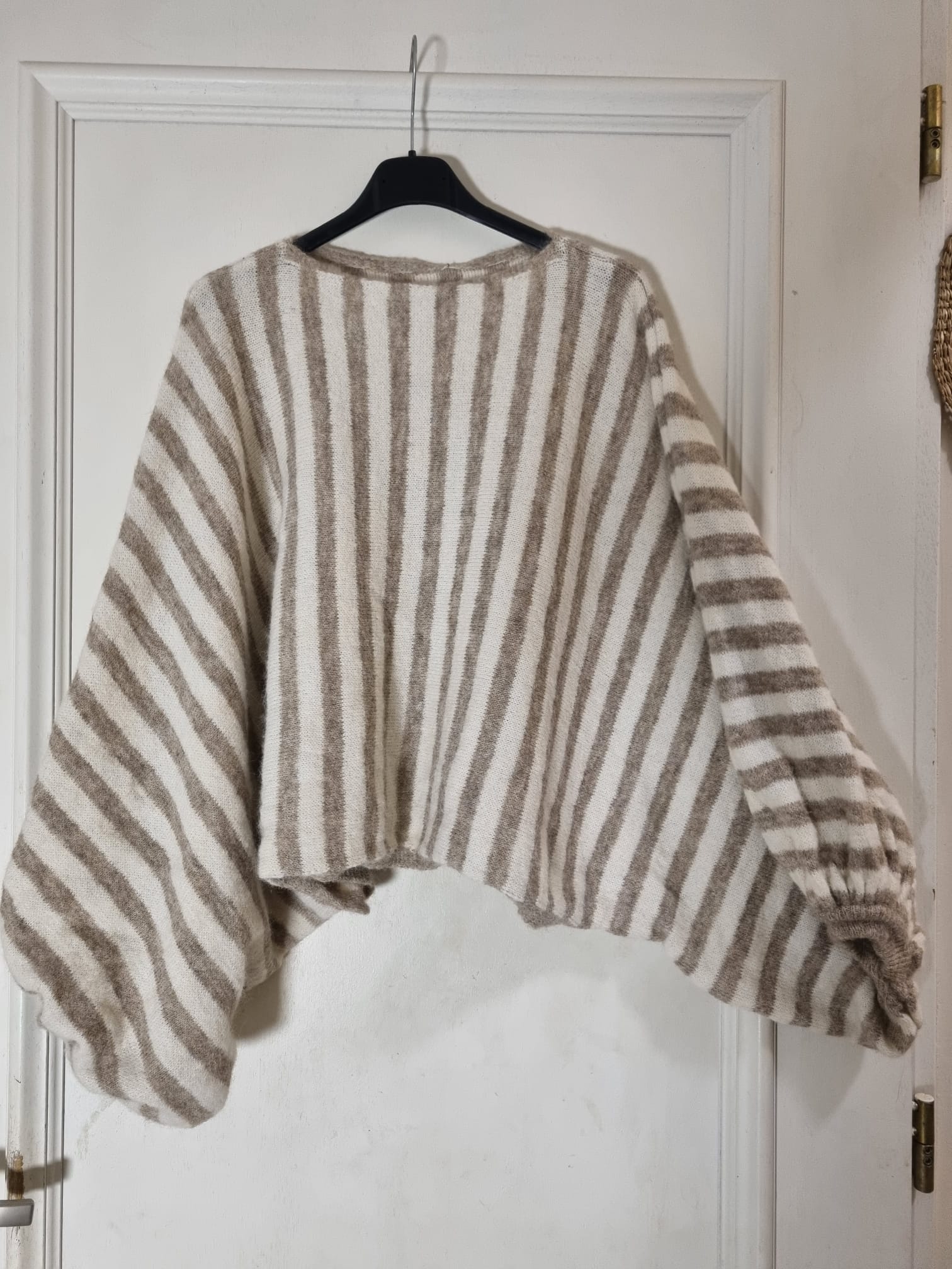Pull col rond manche bouffante