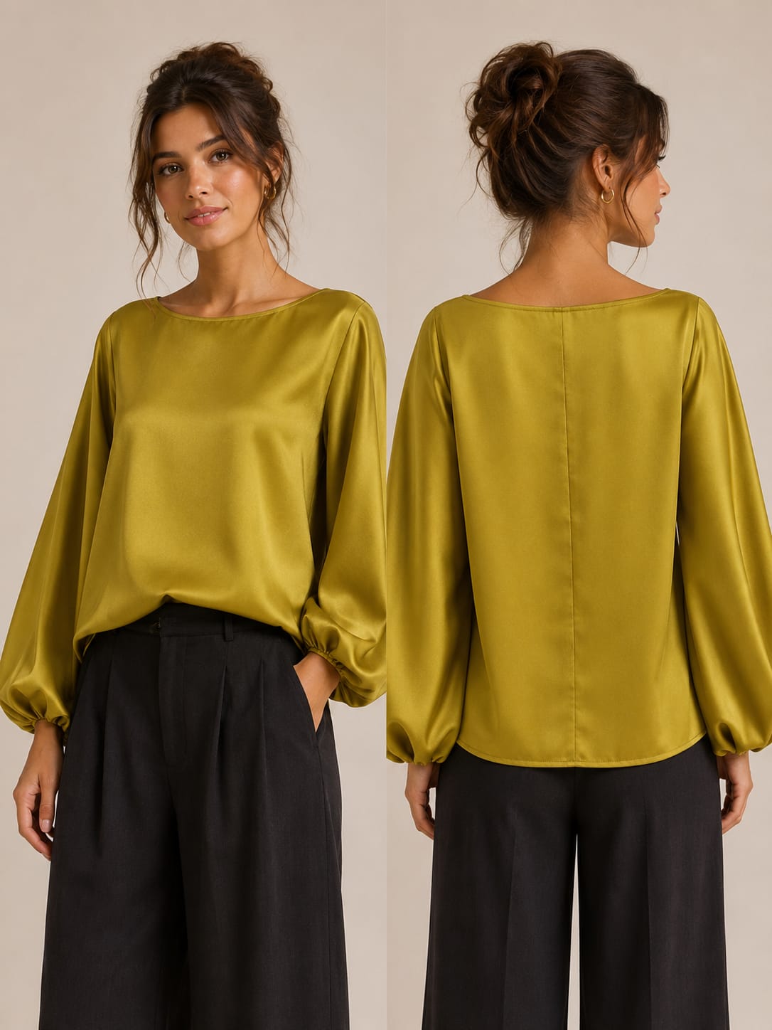 Blouse manche bouffante