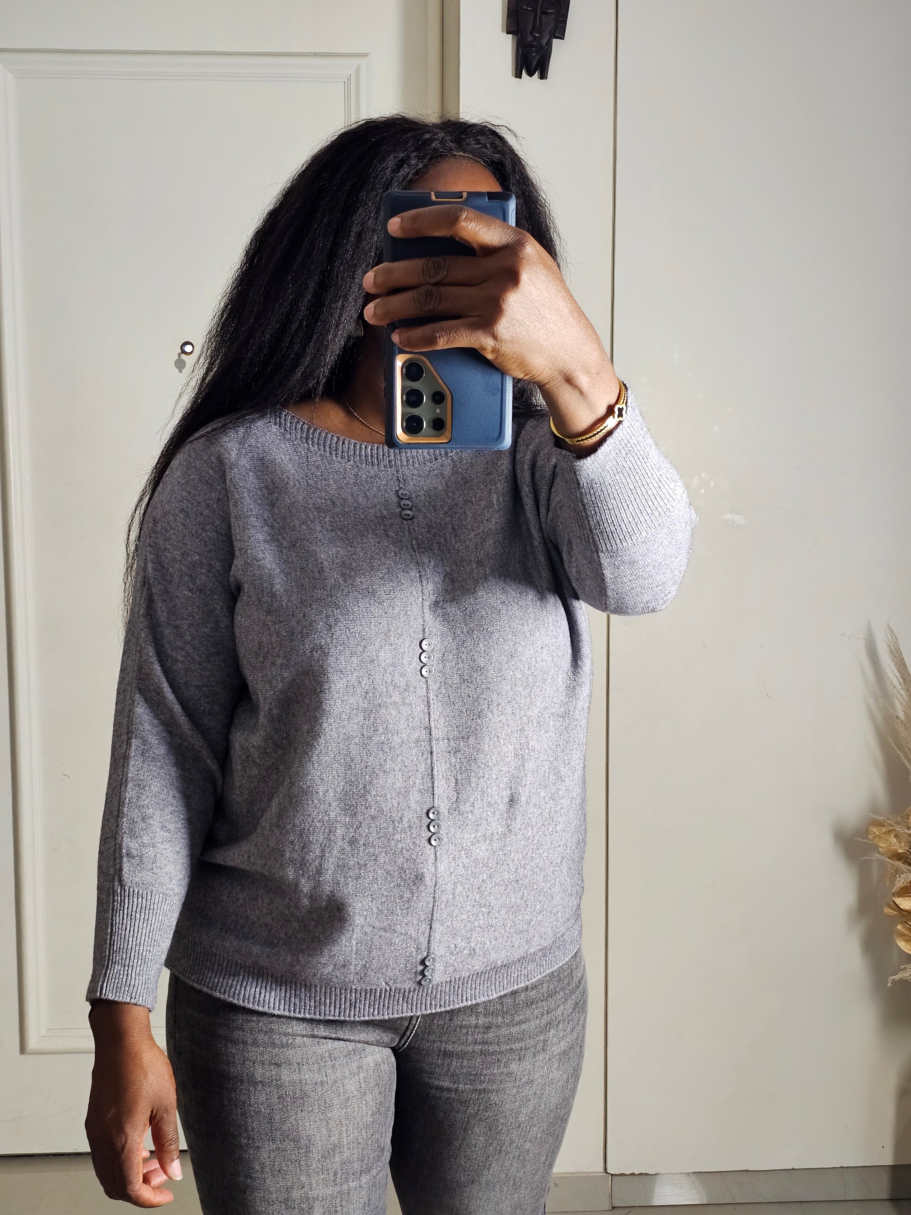 Pull col rond T.U convient à une taille s à 2xl